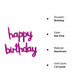 Happy Birthday Balloons Banner 16 Inch Hanging Birthday Balloons 3D Silver Foil Cursive Script Letter Balloons For Kids And Adul
