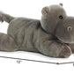 Aurora Adorable Flopsie Howie Hippo Stuffed Animal - Playful Ease - Timeless Companions - Gray 12 Inches