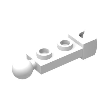 Classic White Plate Bulk, Plate Special 1 X 2 With 5.9Mm End Cup And Towball 200 Piece, Compatible With Lego Parts And Pieces(Co