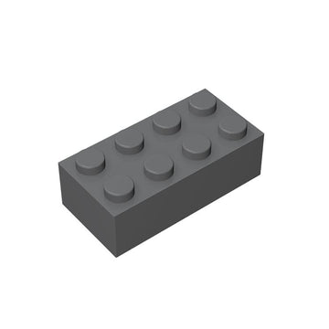 TTEHGB TOY Classic Bulk Brick Block 2x4, 300 Piece Building Brick Dark Grey, Compatible with Parts and Pieces 3001, Creative Pla