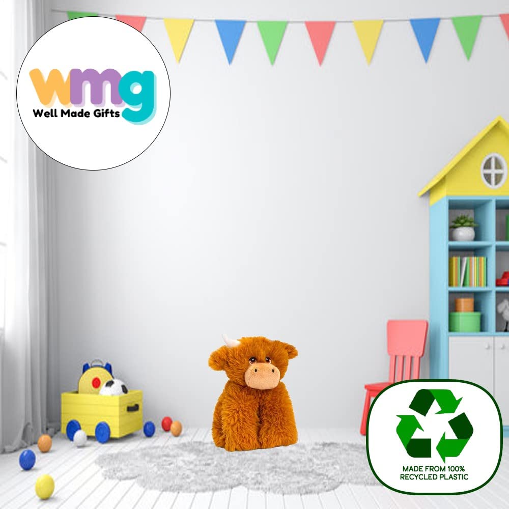 Deluxe Paws 100% Recycled Plush Eco Toys (Highland Cow)