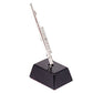 Broadway Gift Miniature Silvertone Flute 6 Inch Decorative Figurine With Base