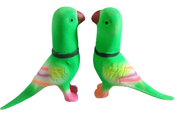 ZOKCY (Pack of 2 Pcs) Green Parrot (tota) Toy for Kids with chu chu Sound/Green Parrot Hand Punching Sound Tota for Kids/Birthda