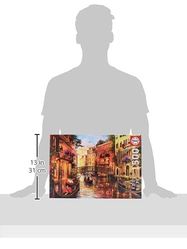 Educa Children's 1500 Piece Puzzle - Sunset in Venice, Cardboard, 8+ Years, Multicolor, Model 17124
