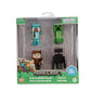 Jada Toys Minecraft MetalFigs 4-Pack - Includes Steve, Alex, Enderman, Creeper - 2.5" - Minecraft V3