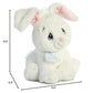 Aurora® Floppy Bunny Stuffed Animal - White 8.5" - Polyester - Cherished Memories