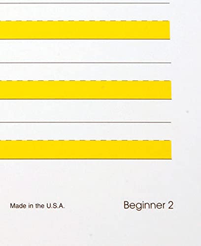 Abilitations Hi-Write Beginner Paper, Level 2, Pack of 100,89662,Yellow/White