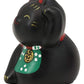 Ebros Japanese Good Luck And Fortune Charm Beckoning Cat Maneki Neko With Baby Bib Miniature Ceramic Figurine 2.5' Tall Welcoming Lucky Cats Symbol (Black Maneki Neko)