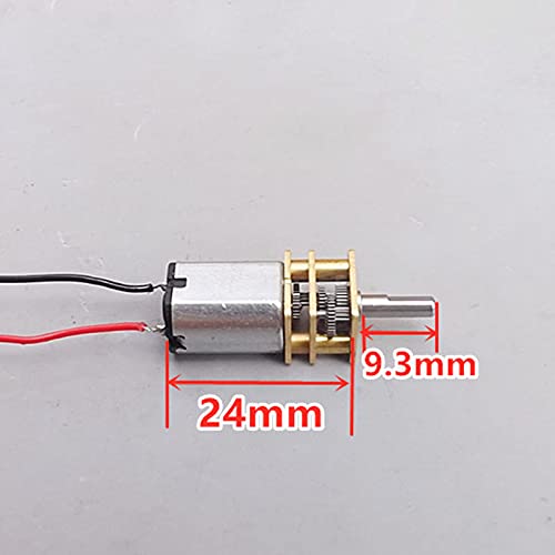 Acxico 3Pcs Mini Micro N20 Gear Motor DC 3V-6V Slow Speed Full Metal Gearbox DIY Robot Car