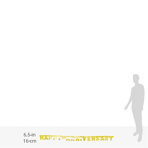Beistle Gold Foil Happy Anniversary Streamer