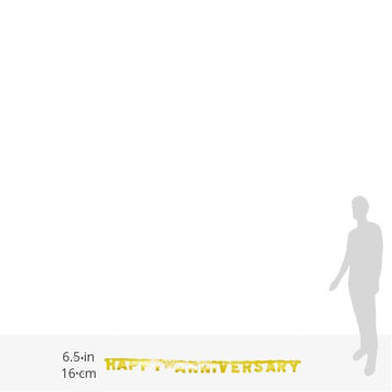 Beistle Gold Foil Happy Anniversary Streamer