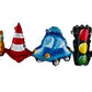 PartyToko transport foil balloons Theme Birthday Decoration Garland Balloon Set of 5pcs