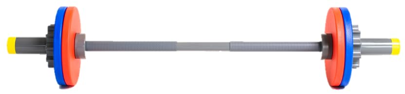 WOD Toys Barbell Mini - Adjustable Barbell Toy Weight Set for Kids Fitness, Weightlifting and Power lifting - Safe, Durable Kids