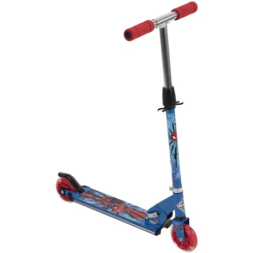 Huffy Marvel Spider-Man Electro-Light Inline Scooter For Kids, Blue