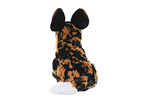 WILD REPUBLIC African Wild Dog Plush Toy, 8" Cuddlekins, Black, Soft Polyester Stuffed Animal for Kids, Model 10830