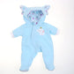 JC Toys Berenguer Boutique Baby Doll Outfit Blue Elephant Hooded Onesie 14"-16" Dolls Ages 2+ Fabric CLO30040F