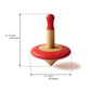 Shumee Organic Handmade Spinning Top 1 Pc/Set(Red)|6 Cm| 100% Child Safe| Gyroscopes Toy| Fidget Spinner| Educational Toys|Montessori,Kindergarten Toys| Gift Toys For Kids/Toddlers