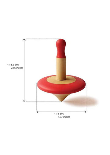 Shumee Organic Handmade Spinning Top 1 Pc/Set(Blue)|6 Cm| 100% Child Safe| Gyroscopes Toy| Fidget Spinner| Educational Toys|Montessori,Kindergarten Toys| Gift Toys For Kids/Toddlers