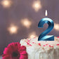 2.76 inch Blue 2 Birthday Candles,3D Number 2nd Cake Topper for Birthday Decorations No 21 22 23 24 25 26 27 28 29