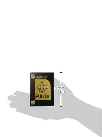 Playing Cards - Nfl - New Orleans Saints Nfl Team Logo Standard Size Diamond Plate Pattern Poker Blackjack Crazy Eights - 52 Card Deck Plus 2 Jokers