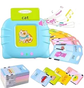 Playful Pockets Talking Flash Cards Toy | 112 Words Learning Device for Kids | Montessori Educational Toy for Toddlers Ages 26 