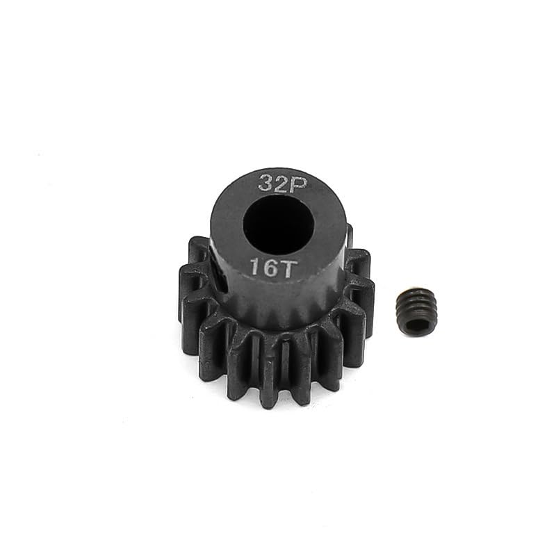 5-Pack Black Steel Metal 32P 5mm Pinion Motor Gear Sets 13T 14T 15T 16T 17T Compatible with HPI Kyosho Losi Axial Tamiya 1/8 1/1