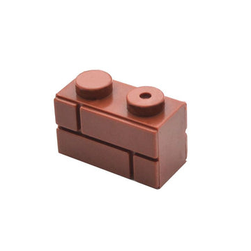 Yujhitp 200 Pcs Brown 1X2 Masonry Profile Bricks, Classic Brown Building Wall Bricks Blocks Bulk, Compatible With Lego Parts And
