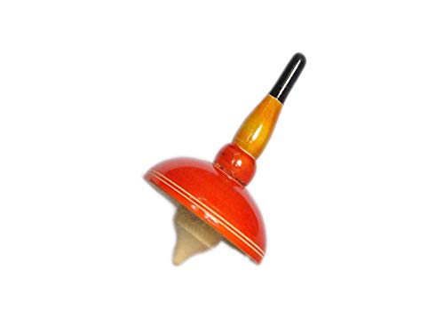 Funwood Games Handmade Doll Shaped Finger Spinning Top Easy To Spin Natural Organic EcoFriendly Wooden Toy