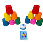 Spirahomes Stacking Cups Activity Toy, Multicolor, 6 Pieces, Develops Motor and Reasoning Skills, for Babies and Preschool