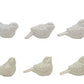 Set Of 6 White Ceramic Birds