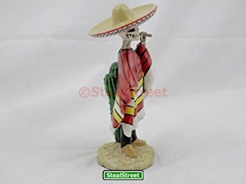 Dod Bandito Mexican Bandit With Cigar Skeleton Outlaw Sculpture