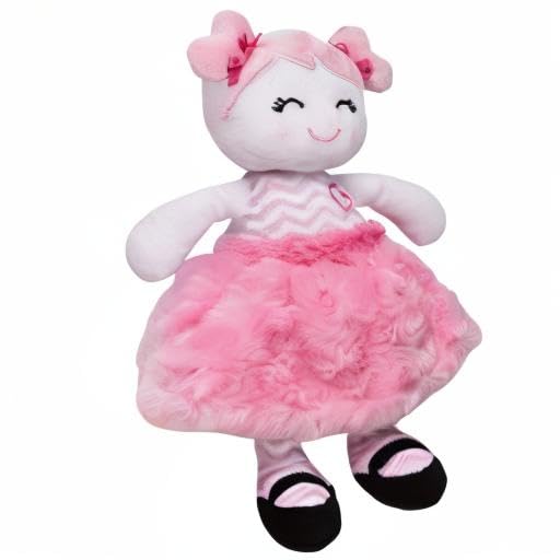 Baby Starters Plush 11 Inches Snuggle Buddy Baby Doll, Marisa With Chevron Stripes, Pink