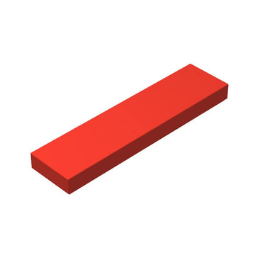 Classic Tiles Block Bulk, Red Tiles 1X4, Building Tiles Flat 100 Piece, Compatible With Lego Parts And Pieces: 1X4 Red Tiles(Col