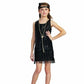 Sequin Flapper,Black,Medium 8-10