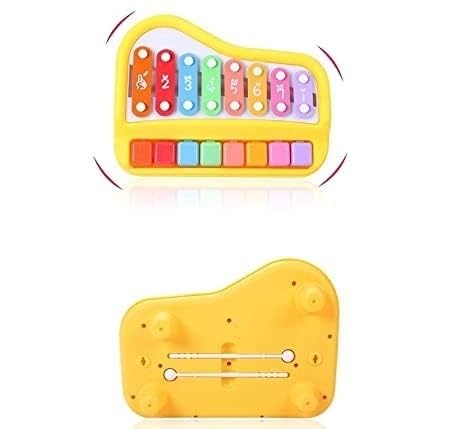 Temson Musical Xylophone And Mini Piano For Kids  Educational Musical Instruments Toy Set For Babies ( Assorted)(Big Size)