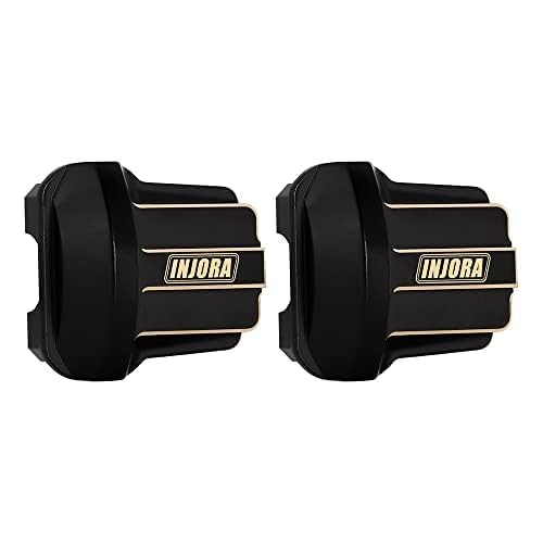 INJORA Brass Diff Cover and Steering Link Kit for TRX4M 1/18 RC Crawler Upgrade Parts,Black