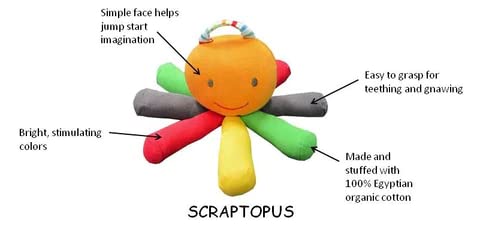 Under The Nile Organic Cotton Multi Color Scraptopus