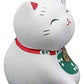 Ebros Japanese Good Luck And Fortune Charm Beckoning Cat Maneki Neko With Baby Bib Miniature Ceramic Figurine 2.5' Tall Welcoming Lucky Cats Symbol (White Maneki Neko)