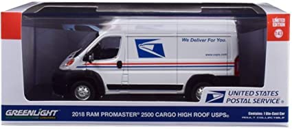 2018 Ram Promaster 2500 Cargo Van High Roof ''Mopar Custom Shop'' Blue And Black ''Route Runners'' Series 1 1/64 Diecast Model B