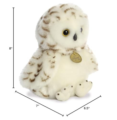Aurora® Adorable Miyoni® Tots Snowy Owlet Stuffed Animal - Lifelike Detail - Cherished Companionship - White 10 Inches