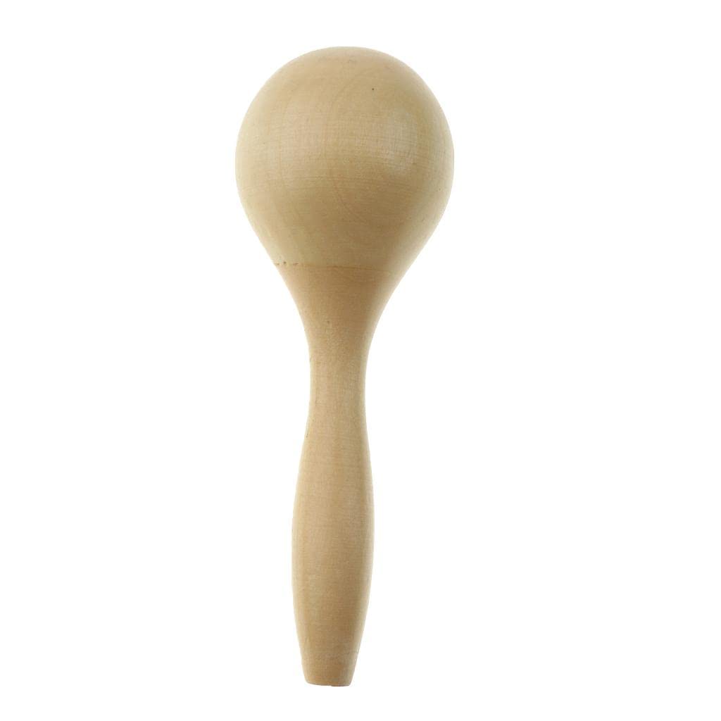 Enakshi (Label) Wooden Sand Hammer Maraca Shaker Toy Musical Instrument Kids Hand Percussionbaby|Toys For Baby|Developmental Bab