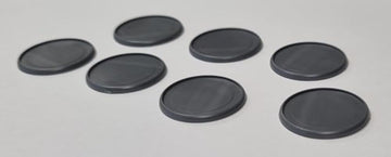 Warlord Games 75 x 25mm Round Lipped Plastic Bases for Tabletop Miniatures - Grey