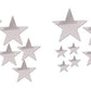 Beistle Beistle , 18 Piece Packaged Foil Star Cutouts, Assorted Sizes (Silver), Assorted Sizes, Silver