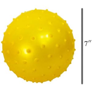 Appleround 6-Pack Of 7-Inch Knobby Balls With 1 Air Pump - Fun Sensory Balls, Party Favors, Inflatable Bouncy Balls