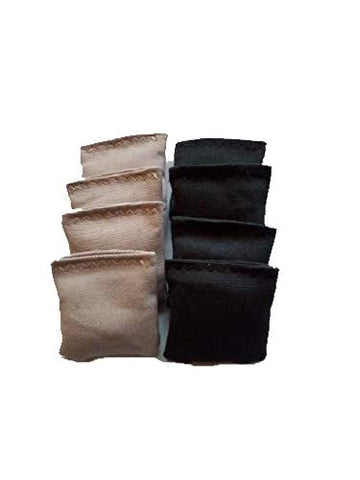 2'' Inch Mini Cornhole Toss Bags Grey And Black Set Of 8 Replacement Bags