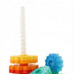 Sukan Tex Stacking Toy Set With Colorful Textured Rings, Spiral Rod, Educational Sensory Play, MultiColor