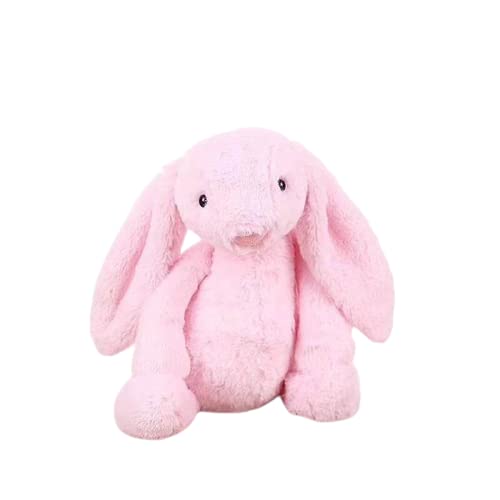 Personalized Stuffed Easter Bunny Rabbit - Basket Stuffers - Embroidered with Name for Kids (Pink)