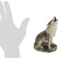 The Bridge Collection Small Howling Wolf Figurine - Resin Gray Wolf Howling Statue For Tabletop Decor