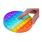 Rpc99 Soft Bubble Fidget Toy For Kids, Pop It Silicone Fidget Toy For Kids (3+ Yr) (Shapes) (Rainbow)