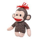 Plushland Curioso Brown Sock Monkey - Hand Knitted 6-Inch Stuffed Animal Toy for Kids, Babies, and Teens - Perfect Gift Puppet
